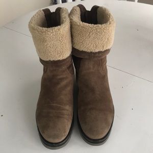 Aquatalia shearling suede boot